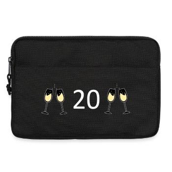 20.Geburtstag 20 Jahre Jubiläum 20 Jahre Zahl 20 - Laptoptasche 13" - Schwarz - Vorne