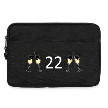 22.Geburtstag 22 Jahre Jubiläum 22 Jahre Zahl 22 - Laptoptasche 13" - Schwarz - Vorne