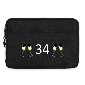 34th Birthday 34 Years Anniversary 34 Years Number 34 - Laptop bag 13" - black - Front