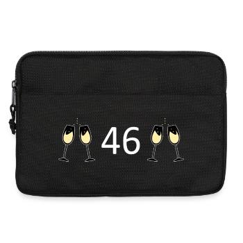 46e anniversaire 46 ans 46 ans numéro 46 - Sacoche pour ordinateur portable 13 pouces - noir - Devant