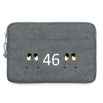 46e anniversaire 46 ans 46 ans numéro 46 - Sacoche pour ordinateur portable 13 pouces - gris chiné - Devant