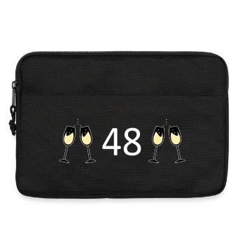 48.Geburtstag 48 Jahre Jubiläum 48 Jahre Zahl 48 - Laptoptasche 13" - Schwarz - Vorne