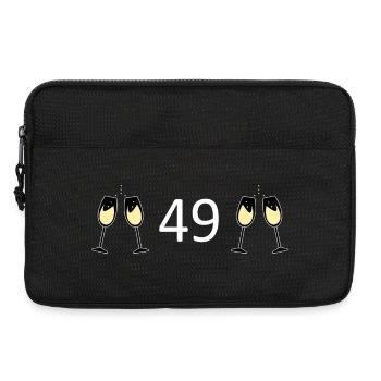 49.Geburtstag 49 Jahre Jubiläum 49 Jahre Zahl 49 - Laptoptasche 13" - Schwarz - Vorne