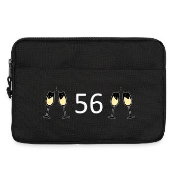 56th Birthday 56 Years Anniversary 56 Number 56 - Laptop bag 13" - black - Front