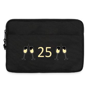 25th Birthday 25th Anniversary 25 Years Number 25 - Laptop bag 13" - black - Front
