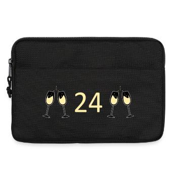 24.Geburtstag 24 Jahre Jubiläum 24 Jahre Zahl 24 - Laptoptasche 13" - Schwarz - Vorne