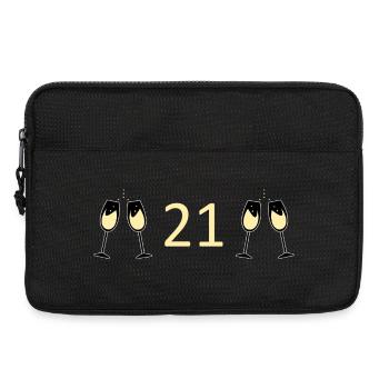 21st Birthday 21 Years Anniversary 21 Years Number 21 - Laptop bag 13" - black - Front