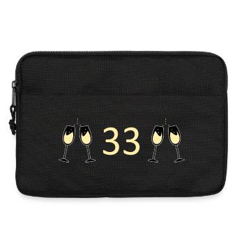 33.Geburtstag 33 Jahre Jubiläum 33 Jahre Zahl 33 - Laptoptasche 13" - Schwarz - Vorne
