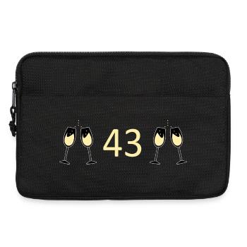 43rd Birthday 43 Years Anniversary 43 Years Number 43 - Laptop bag 13" - black - Front
