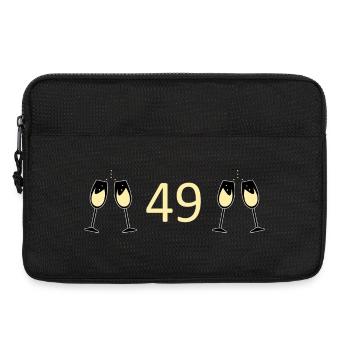 49.Geburtstag 49 Jahre Jubiläum 49 Jahre Zahl 49 - Laptoptasche 13" - Schwarz - Vorne