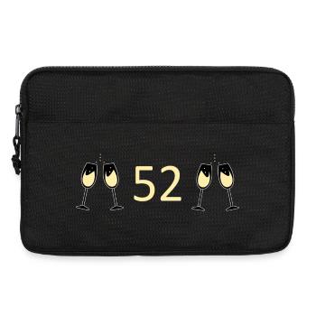 52e anniversaire 52 ans anniversaire 52 numéro 52 - Sacoche pour ordinateur portable 13 pouces - noir - Devant