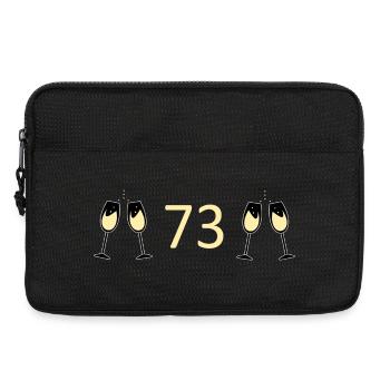73.Geburtstag 73 Jahre Jubiläum 73 Zahl 73 schwarz - Laptoptasche 13" - Schwarz - Vorne