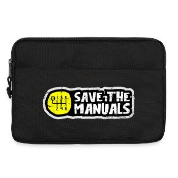 Save the Manuals Motor Gear - Laptop bag 13" - black - Front