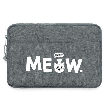 Meow Chef Cat - Laptop bag 13" - heather grey - Front