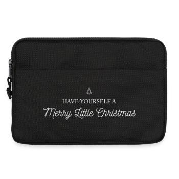 Merry Little Christmas Typography - Laptop bag 13" - black - Front