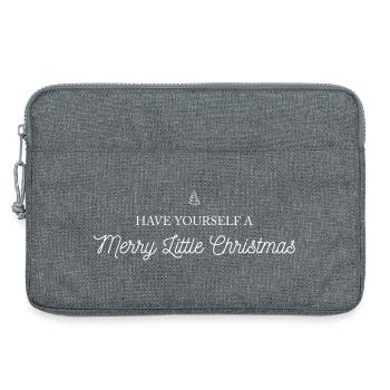 Frohe kleine Weihnachten Typografie - Laptoptasche 13" - Grau meliert - Vorne