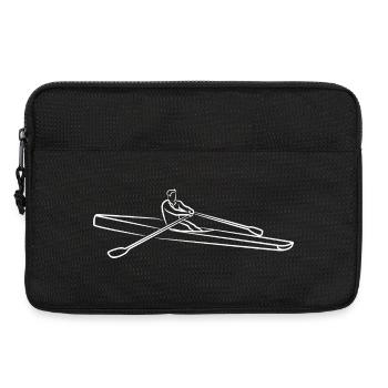 Dessin du rameur - Sacoche pour ordinateur portable 13 pouces - noir - Devant
