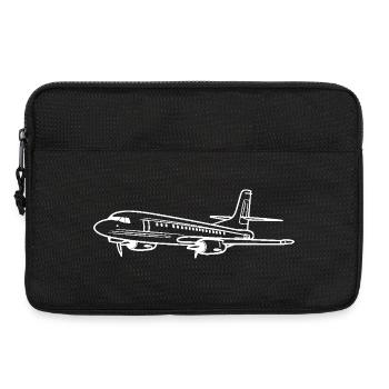 Airplane Line Art - Laptop bag 13" - black - Front