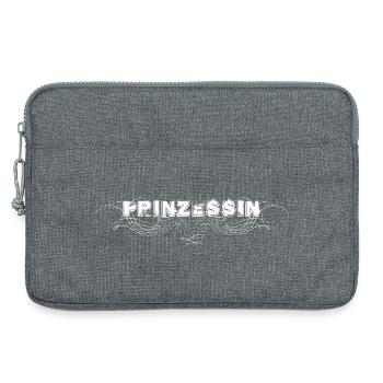 PRINCESS lettering with decorative lines - Laptop bag 13" - heather grey - Front