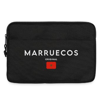 Flagge von Marokko, marokkanischer Stolz - Laptoptasche 13" - Schwarz - Vorne