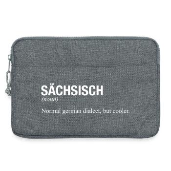 SAXON Saxe - Sacoche pour ordinateur portable 13 pouces - gris chiné - Devant