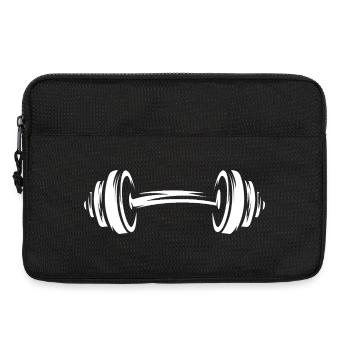 Hantel Fitness Gym - Gewicht Illustration - Laptoptasche 13" - Schwarz - Vorne