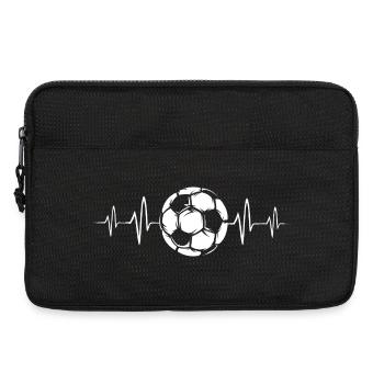 Fußball mit Herzschlag - Fußballer und Vereine - Laptoptasche 13" - Schwarz - Vorne