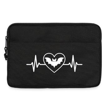Bat Halloween Heart - Laptop bag 13" - black - Front