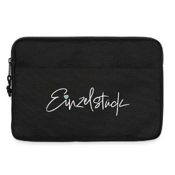 Unique piece – Stylish slogan motif for unique pieces - Laptop bag 13" - black - Front