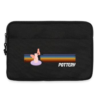 Amateurs de céramique, poterie de style rétro - Sacoche pour ordinateur portable 13 pouces - noir - Devant