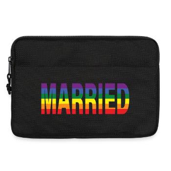 Verheiratet im Regenbogen - Laptoptasche 13" - Schwarz - Vorne