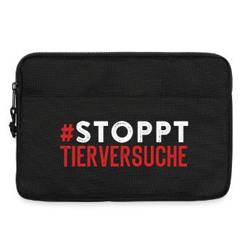Expérimentation animale STOPS EXPÉRIMENTATION ANIMALE Lustigse - Sacoche pour ordinateur portable 13 pouces - noir - Devant