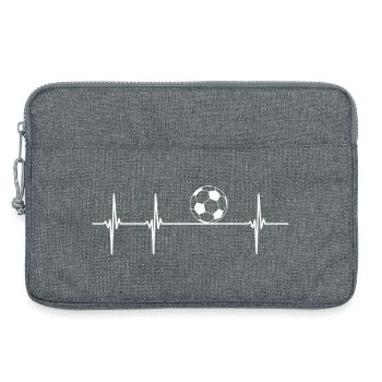 Pulsschlag Fußball - Laptoptasche 13" - Grau meliert - Vorne