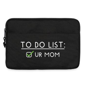 Liste de choses à faire : votre maman - Sacoche pour ordinateur portable 13 pouces - noir - Devant