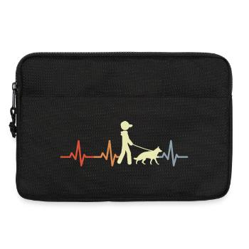 Schäferhund Kardiogramm - Laptoptasche 13" - Schwarz - Vorne