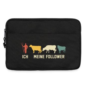 Ich Meine Follower Kühe Kuh - Laptoptasche 13" - Schwarz - Vorne