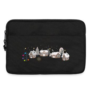 Weiße Weihnachten - Laptoptasche 13" - Schwarz - Vorne