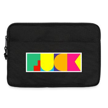 Lustiges Pop-Art-F-Wort - Laptoptasche 13" - Schwarz - Vorne