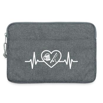 Heart Peach Beer - Laptoptasche 13" - Grau meliert - Vorne