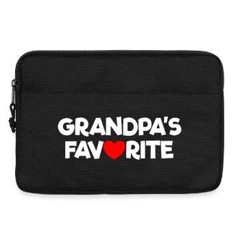 Petit-enfant préféré Cœur rouge Le préféré de grand-père - Sacoche pour ordinateur portable 13 pouces - noir - Devant