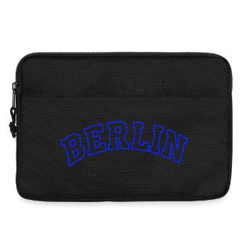 Berlin Umriss in Elektrisch Blau - Laptoptasche 13" - Schwarz - Vorne