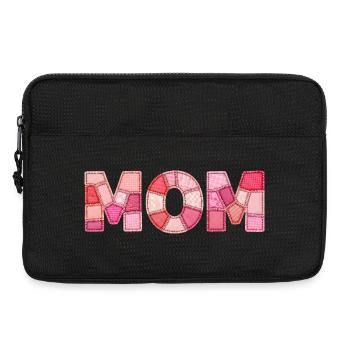 DIY Patchwork Style Mom Typography Mom - Laptop bag 13" - black - Front