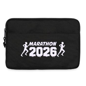 Marathon 2026 Läufer–Silhouetten Design - Laptoptasche 13" - Schwarz - Vorne