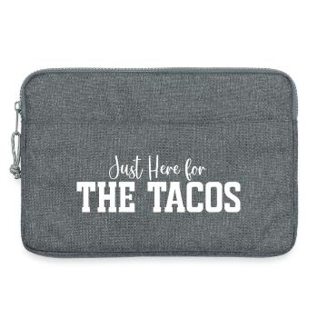 Je suis juste là pour les tacos - Sacoche pour ordinateur portable 13 pouces - gris chiné - Devant