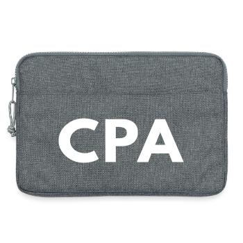Expert-comptable agréé en finance - Sacoche pour ordinateur portable 13 pouces - gris chiné - Devant