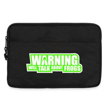 Warning Will Talk About Frogs Frosch Lustig Tier - Laptoptasche 13" - Schwarz - Vorne