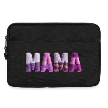 Mom Patchwork Vintage Family Love - Laptop bag 13" - black - Front