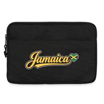 Script jamaïcain avec cœur de drapeau - Sacoche pour ordinateur portable 13 pouces - noir - Devant