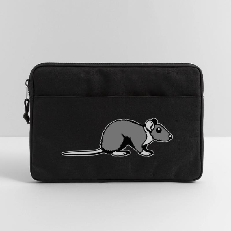 Profil secondaire de rat Mignon, bande dessinée drôle d’animal rongeur Sacoche pour ordinateur portable 13 pouces