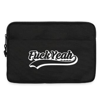 Retro Style 'Fuck Yeah' Script - Sacoche pour ordinateur portable 13 pouces - noir - Devant